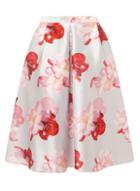 Dorothy Perkins *luxe Silver Floral Print Prom Skirt
