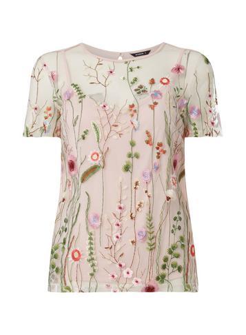 Dorothy Perkins *roman Originals Floral Embroidered Top