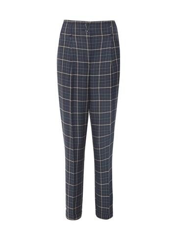 Dorothy Perkins *tall Navy Check Print Trousers