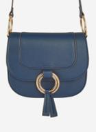 Dorothy Perkins Navy Ring Saddle Cross Body Bag