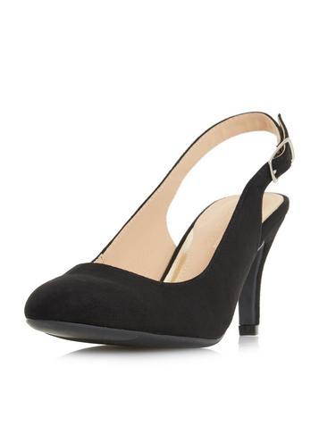Dorothy Perkins *head Over Heels By Dune Black Carrla Ladies Mid Heel Shoes