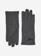 Dorothy Perkins Grey Bow Jersey Gloves