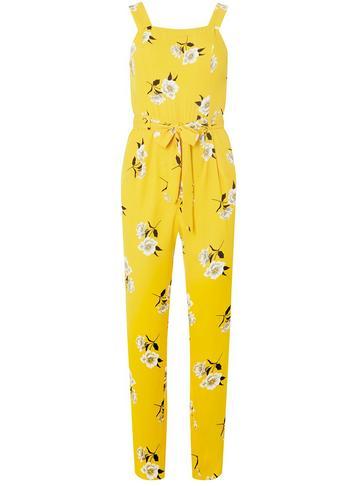Dorothy Perkins Yellow Floral Pinny Jumpsuit