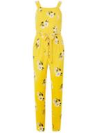 Dorothy Perkins Yellow Floral Pinny Jumpsuit