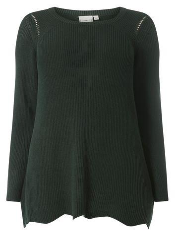 Dorothy Perkins *juna Rose Curve Green Pull Over Jumper