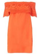 Dorothy Perkins Orange Broderie Bardot Dress