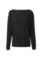 Dorothy Perkins *tall Black Brushed Button Top
