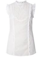 Dorothy Perkins *tall Ivory Sleeveless Broderie Top