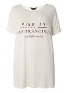 Dorothy Perkins Dp Curve Ivory 'san Francisco' Motif T-shirt