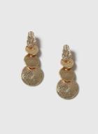 Dorothy Perkins Textured Disc Drop Earrings