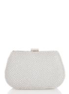 *quiz Silver Diamante Front Box Bag