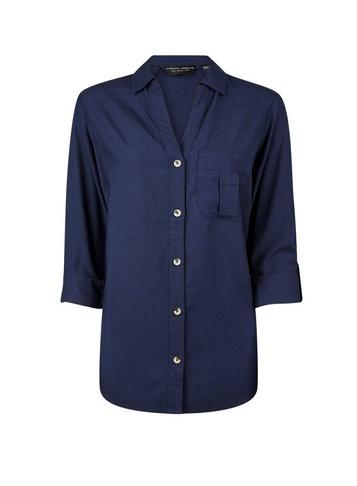 Dorothy Perkins Navy Tencel Shirt