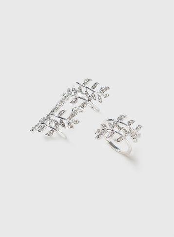 Dorothy Perkins Leaf Trellis Ring Pack