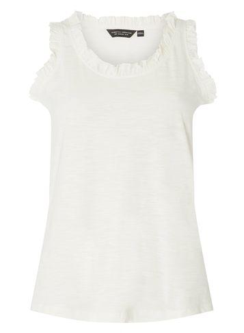 Dorothy Perkins Ivory Ruffle-trim Vest