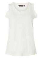 Dorothy Perkins Ivory Ruffle-trim Vest