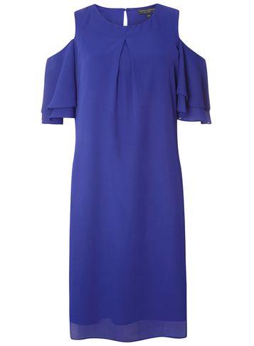Dorothy Perkins *tall Purple Ruffle Shift Dress