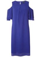 Dorothy Perkins *tall Purple Ruffle Shift Dress