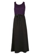 Dorothy Perkins *fever Fish Purple Black Lace Maxi Dress