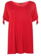 Dorothy Perkins *dp Curve Red Bow Sleeve T-shirt