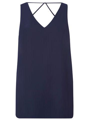 Dorothy Perkins *navy X Back Built Up Top