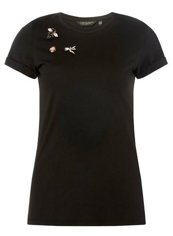 Dorothy Perkins Black Embellished Bee T-shirt