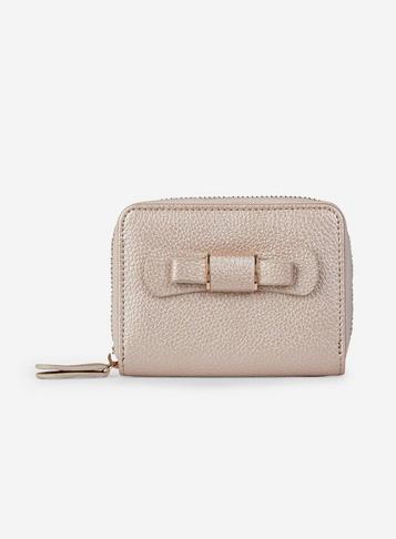 Dorothy Perkins Rose Gold Mini Zip Around Purse