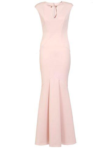 Dorothy Perkins *quiz Nude Bodycon Fishtail Maxi Dress