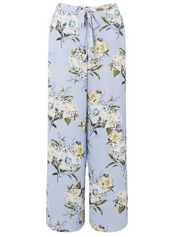 Dorothy Perkins Blue Floral Print Palazzo Trousers