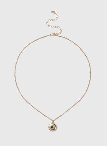 Dorothy Perkins Gold Look May Birth Stone Necklace