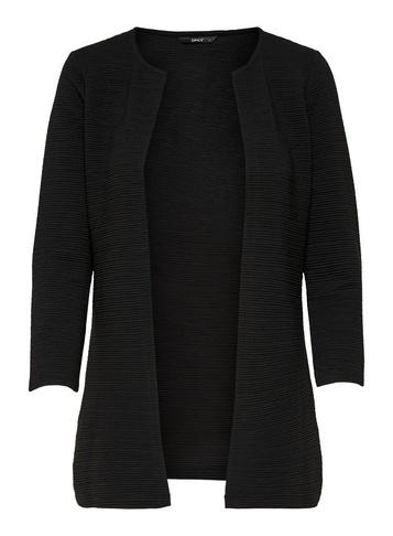 *only Black Ribbed Cardigan