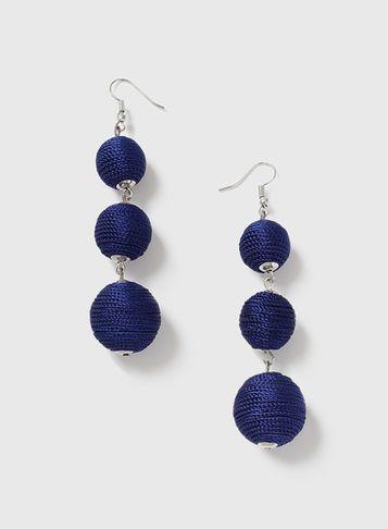 Dorothy Perkins Blue Ball Drop Earrings