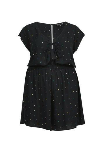 Dorothy Perkins *dp Curve Black Spot D-ring Playsuit
