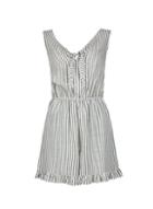 Dorothy Perkins Green Striped Playsuit