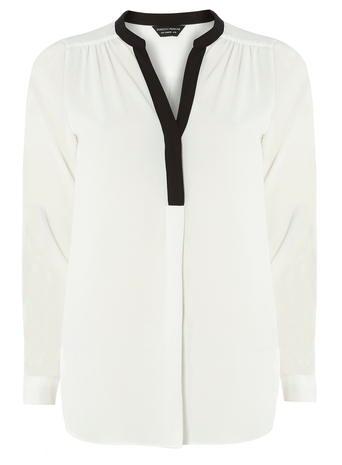 Dorothy Perkins Ivory Contrast Placket Blouse