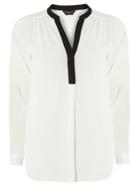 Dorothy Perkins Ivory Contrast Placket Blouse