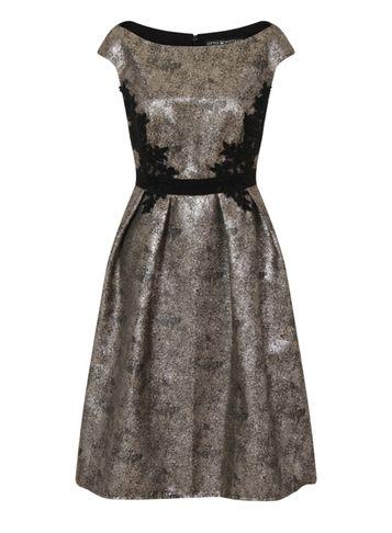 Dorothy Perkins *little Mistress Gold Midi Prom Dress