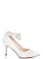 *quiz White Satin Bridal Shoes