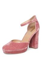 Dorothy Perkins Blush Velvet 'gabrielle' Court Shoes