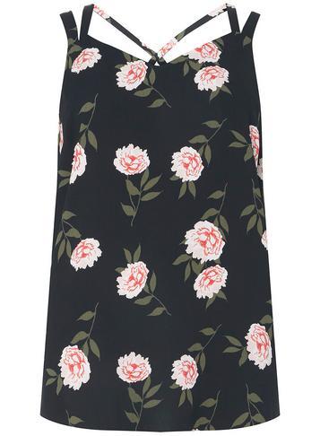 Dorothy Perkins *dp Curve Black Crossover Camisole Top