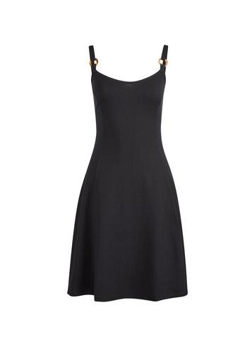 Dorothy Perkins Black Fit And Flare Cotton Blend Dress