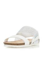 Dorothy Perkins *head Over Heels By Dune White Laurella Flat Sandals