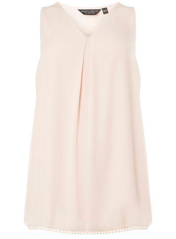 Dorothy Perkins *dp Curve Blush Pom Pom Camisole Top