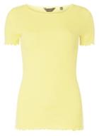Dorothy Perkins Yellow Lettuce Edge T-shirt