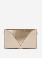 Dorothy Perkins Gold Panel Clutch Bag