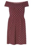Dorothy Perkins Navy Geo Print Bardot Dress