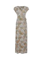 Dorothy Perkins Cream Tropical Print Wrap Maxi Dress