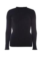 Dorothy Perkins Navy Frill Neck Jumper