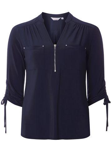 Dorothy Perkins Petite Ink Blue Jersey Shirt