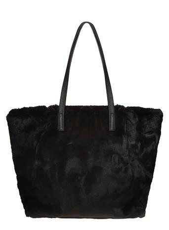 Dorothy Perkins Black Faux Fur Shopper