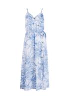 Dorothy Perkins Blue Floral Print Linen Wrap Dress